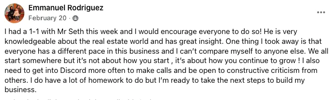 Testimonial from Emmanuel Rodriguez