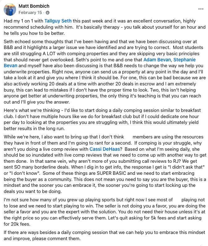 Testimonial from Matt Bombich